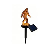 Bigfoot Solar Garden Light, Sasquatch Garden Statue with LED Glow, Waterproof Outdoor Yard Decor Stake, Resin Cryptid Lawn Pathway Light for Backyard Patio Porch Gift
