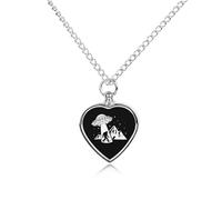 Bigfoot Spaceship Aliens Custom Urn Necklace for Ashes Heart Keepsake Pendant Jewelry Memorial Cremation