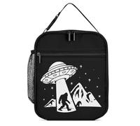 Bigfoot Spaceship Aliens Insulated Lunch Bag Reusable Cooler Lunchbox Tote Meal Container for Women Men