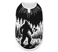 Bigfoot Spaceship Sasquatch Printed Print Pet Clothes T Shirt Pets Clothing Vests Tee Tops Dogs Costume Coat For Dog Cat XL
