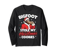 Bigfoot Stole My Christmas Cookies Funny Long Sleeve T-Shirt