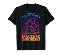 Bigfoot Surfing I Ride On Foggy Tides Pacific Northwest T-Shirt
