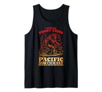 Bigfoot Surfing I Ride On Foggy Tides Pacific Northwest Tank Top