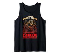 Bigfoot Surfing I Ride On Foggy Tides Pacific Northwest Tank Top