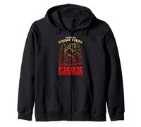 Bigfoot Surfing I Ride On Foggy Tides Pacific Northwest Zip Hoodie