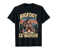 Bigfoot The Cat Whisperer Funny Cat Lover Humor T-Shirt