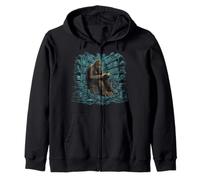 Bigfoot the Librarian: Mythical Creatures Collection Zip Hoodie