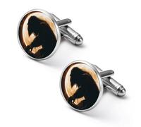 Bigfoot Total Solar Eclipse Cute Shirt Cufflinks for Men Long Sleeve Suit Metal Cuff Links Jewelry Accessories