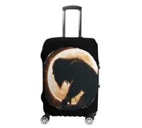 Bigfoot Total Solar Eclipse Funny Luggage Cover for Suitcases Protector Washable Travel Baggage Covers Fit 19-32 Inch