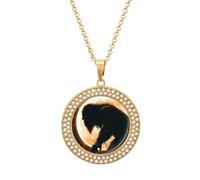 Bigfoot Total Solar Eclipse Personalized Picture Pendant Necklace Customized Memorial Jewelry for Women