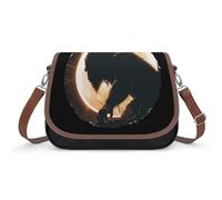 Bigfoot Total Solar Eclipse Travel Crossbody Bags for Women Shoulder Handbags with Adjustable Strap Satchel Purse