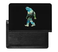 Bigfoot Trees Lake Slim Passport Holder Credit Card Cover Travel Essentials Wallet
