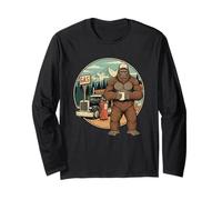 Bigfoot Trucker Retro Sasquatch Road Legend Long Sleeve T-Shirt