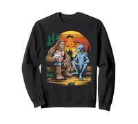 Bigfoot Tshirt Sasquatch Alien Fishing Conspiracy Funny Meme Sweatshirt