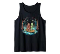 Bigfoot Tshirt Sasquatch Alien Fishing Conspiracy Funny Meme Tank Top