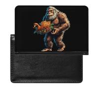 Bigfoot Turkey Food Passport Holder Cover PU Leather Passport Wallet Organizer Protector Slim Travel Accessories