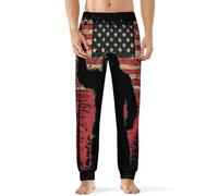 Bigfoot U.S. Flag Men's Pajama Pants Lightweight Pjs Bottoms Lounge Pants Sleepwear Soft