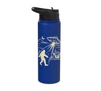 Bigfoot UFO Abduction Cryptid Alien Spaceship Loch Ness Stainless Steel Insulated Water Bottle