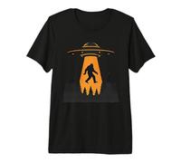 Bigfoot UFO Abduction Sasquatch Alien Yeti Funny Believers Premium T-Shirt