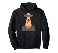 Bigfoot UFO Abduction Sasquatch Alien Yeti Funny Believers Pullover Hoodie