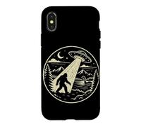 Bigfoot UFO Abduction Sasquatch Loch Ness Monster Forest Case for iPhone X/XS