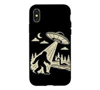 Bigfoot UFO Abduction Sasquatch Loch Ness Monster Forest Case for iPhone X/XS