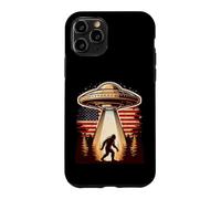 Bigfoot UFO American Flag Vintage Sasquatch Believer Case for iPhone 11 Pro