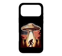 Bigfoot UFO American Flag Vintage Sasquatch Believer Case for iPhone 17 Pro Max