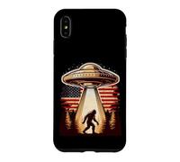 Bigfoot UFO American Flag Vintage Sasquatch Believer Case for iPhone XS Max