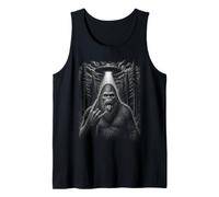 Bigfoot UFO Funny Sasquatch Alien Conspiracy Sarcastic Art Tank Top