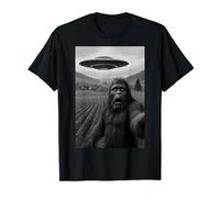Bigfoot UFO Selfie Funny Sasquatch Alien Cryptid Art T-Shirt