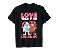 Bigfoot Valentine's Day Love is Real As The Legends T-Shirt