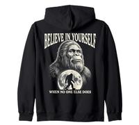 Bigfoot Vintage Believe In Yourself When No One Else Does Zip Hoodie