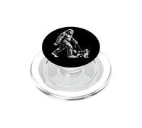 Bigfoot Walking Cavalier Funny Sasquatch Dog Walker PopSockets PopGrip for MagSafe
