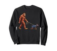 Bigfoot walking Doberman pinscher for women men kids Sweatshirt