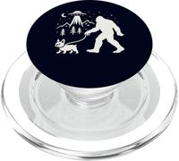 Bigfoot Walking French Bulldog Funny UFO Alien Sasquatch PopSockets PopGrip for MagSafe