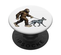 Bigfoot Walking Great Dane Dog Funny Sasquatch PopSockets Adhesive PopGrip