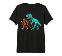 Bigfoot Walking the Dinosaur Sasquatch Walk t rex Kids Boys Premium T-Shirt
