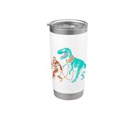 Bigfoot Walking the Dinosaur Sasquatch Walk t rex Kids Boys Stainless Steel Insulated Tumbler