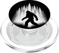 Bigfoot Walking Through White Forest Under Evening Stars PopSockets PopGrip for MagSafe