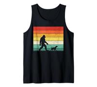 Bigfoot Walking with a Brittany Spaniel Dog pet Vintage Tank Top