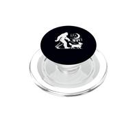 Bigfoot Walking With Corgi Funny Sasquatch Dog Lover & Owner PopSockets PopGrip for MagSafe
