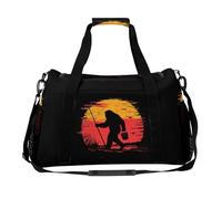 Bigfoot Walking with Fishing Large Capacity Travel Duffel Bag Sport Weekender Overnight Backpack Lightweight Luggage Bags