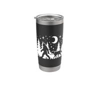 Bigfoot Walking with Labrador Retriever Sasquatch & Dogs Stainless Steel Insulated Tumbler