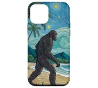 Bigfoot Walks the Beach Under Starry Tropical Sky Case for iPhone 12 mini