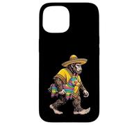 Bigfoot Wearing Sombrero Carrying Pinata Funny Sasquatch Case for iPhone 15