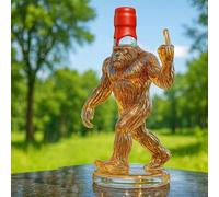 Bigfoot Whiskey Bottle, 300Ml Whiskey Decanter Statue with Transparent Glass, Personalized Gift, Animal Shape Glass Sealed Jar for Gift for Men, Dad, Husband & Fun Bar Decor A