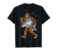 Bigfoot White Bass Fishing Legend Cryptid Angler Catching T-Shirt