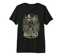 Bigfoot Wilderness Explorer Legend Forest Camping Graphic Premium T-Shirt