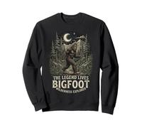 Bigfoot Wilderness Explorer Legend Forest Camping Graphic Sweatshirt